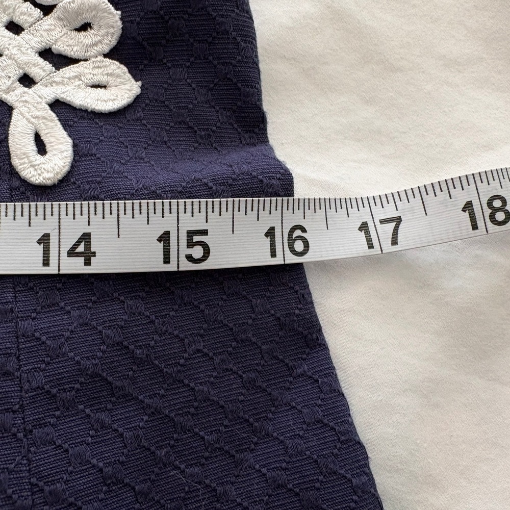 Lilly Pulitzer Navy Blue Embroidered Cotton Shift Dress Size 6 28058 Pink White - Picture 10 of 10